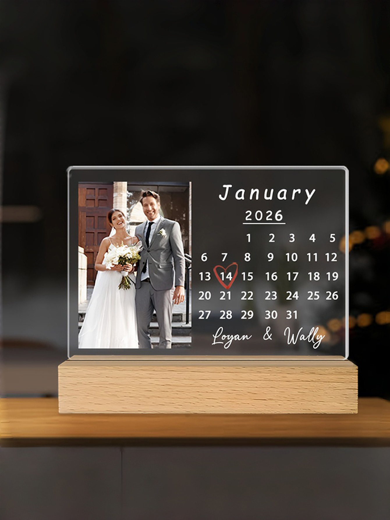 Custom Acrylic Wedding Date Frame